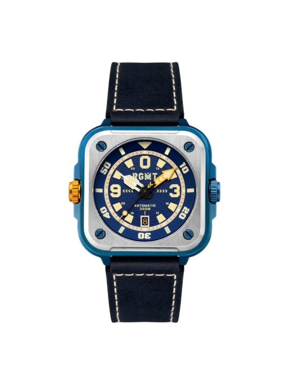 NWT Rgmt Pershing Automatic Blue Dial Men's Watch